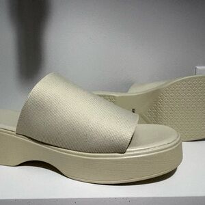 Elegant Cream Platform Mules